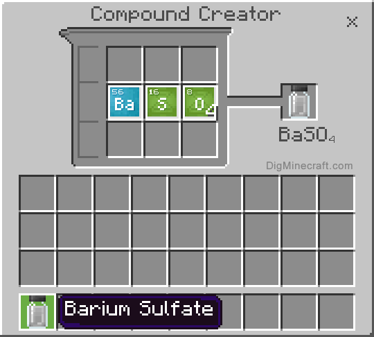 Completed barium sulfate compound