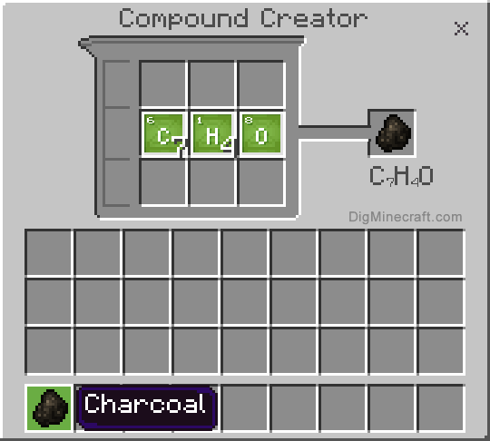 Completed charcoal compound