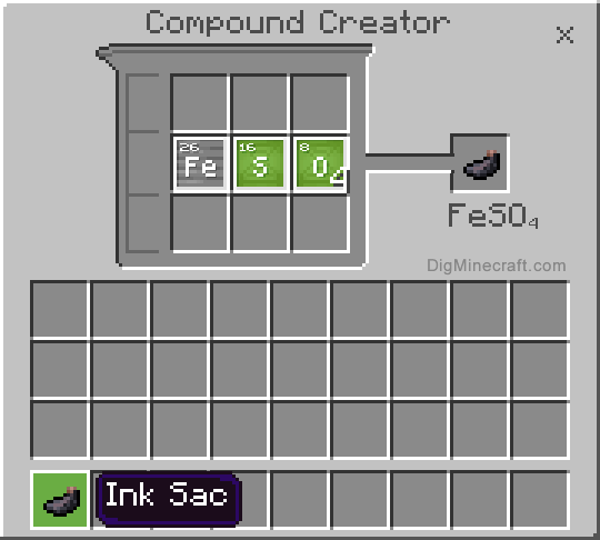 Completed ink sac compound