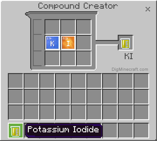 Completed potassium iodide compound