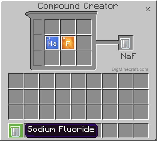 Completed sodium fluoride compound