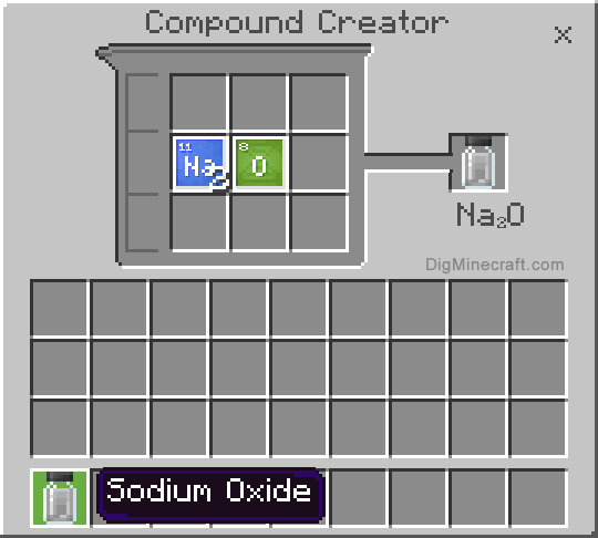 Completed sodium oxide compound