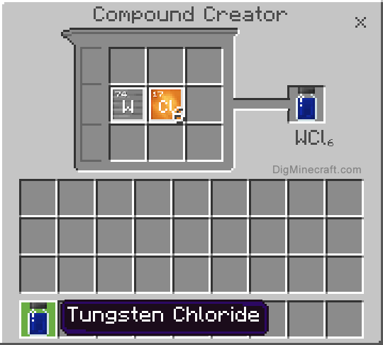Completed tungsten chloride compound