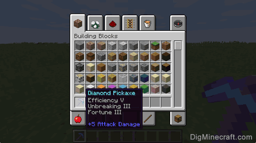 Use Command Block To Give An Enchanted Diamond Pickaxe
