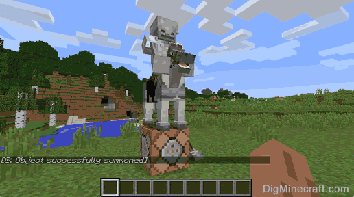 Use Command Block To Summon Iron Skeleton Riding Horse