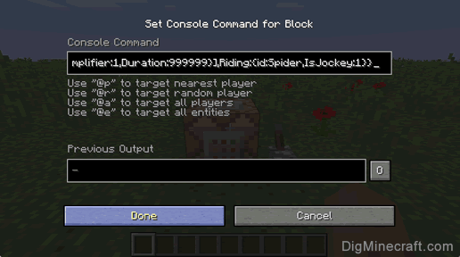 Use Command Block to Summon a Killer Spider Jockey
