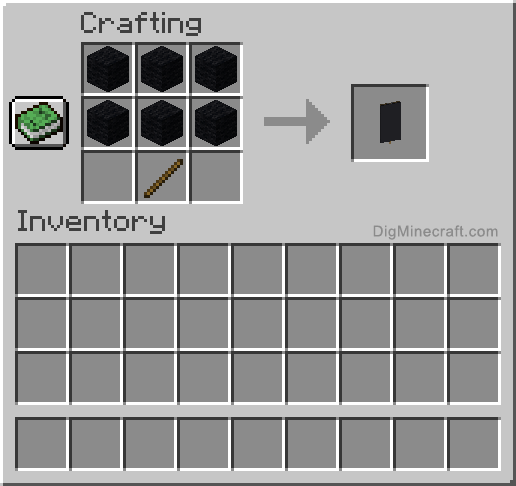 Crafting recipe for black banner