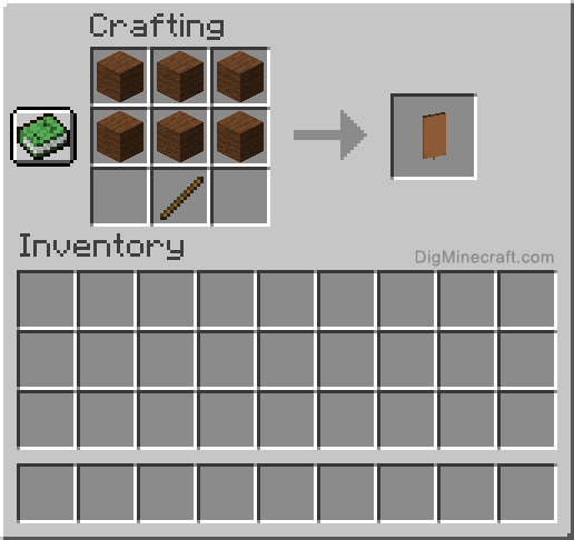 Crafting recipe for brown banner