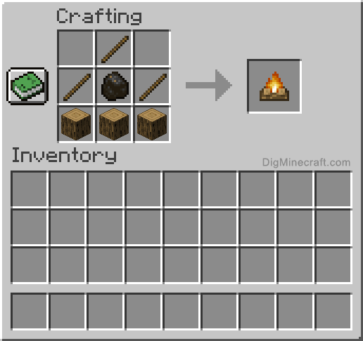 Crafting recipe for campfire