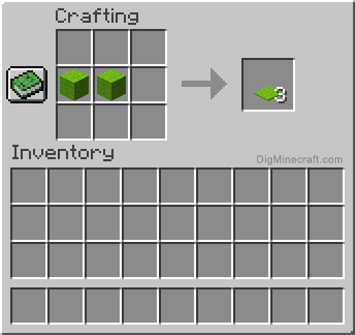 Crafting recipe for lime carpet
