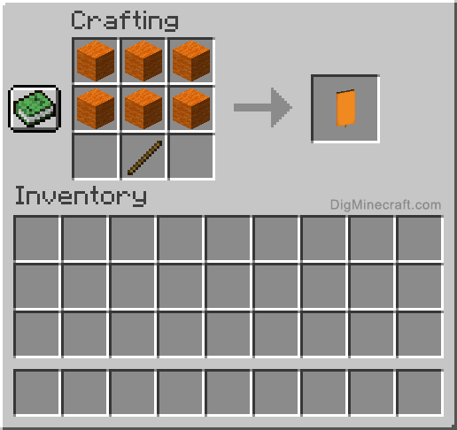 Crafting recipe for orange banner