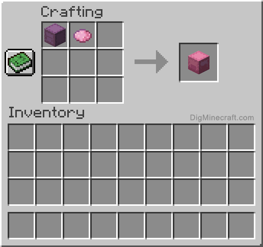 Crafting recipe for pink shulker box