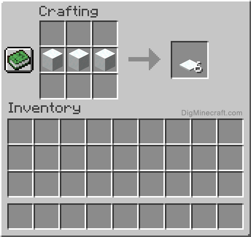 Crafting recipe for snow layer