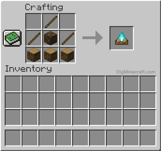 Crafting recipe for soul campfire