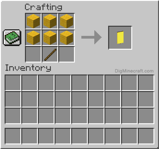 How to make a Yellow Banner in Minecraft