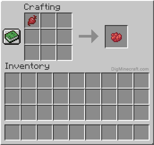 Crafting recipe for red dye