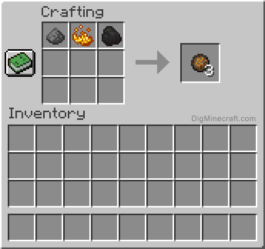 Crafting recipe for fire charge