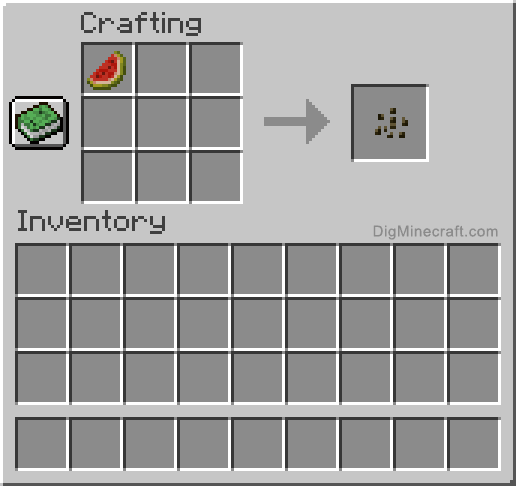 Crafting recipe for melon seeds