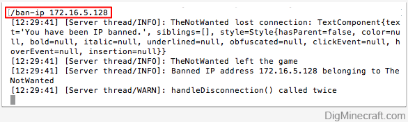 How To Use The Ban Ip Command In Minecraft