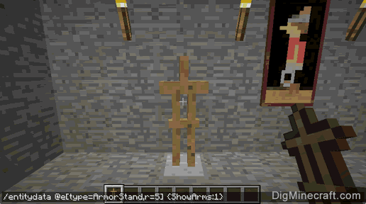 How To Show Hide Arms On An Armor Stand In Minecraft