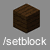 use setblock command
