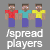 use spreadplayers command