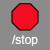 use stop command