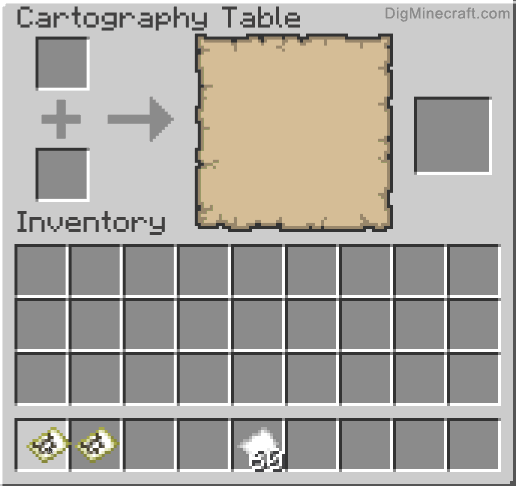 use cartography table to lock a map