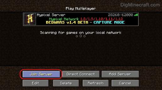 How to play on a Minecraft server