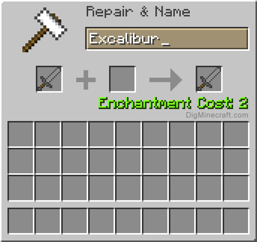 How To Name A Sword In Minecraft