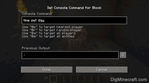 how to use command block