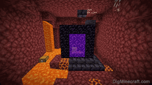 ruined portal rebuilt in nether