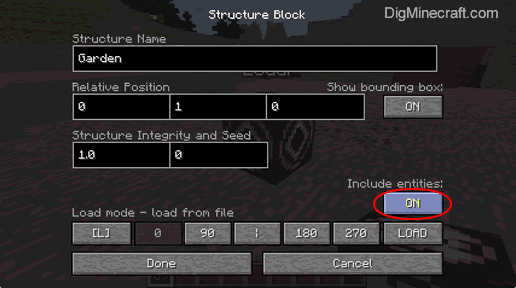 how to use structure block