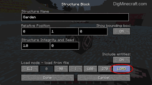 How To Use A Structure Block To Load A Structure Load Mode In Minecraft