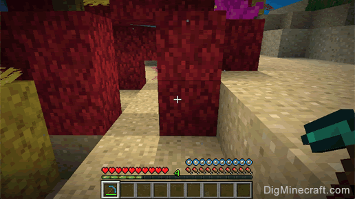 dead fire coral block with pickaxe