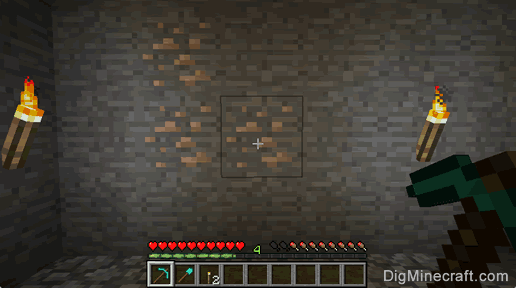 iron ore and pickaxe