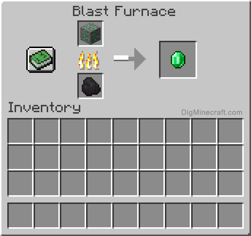 Furnace recipe for emerald
