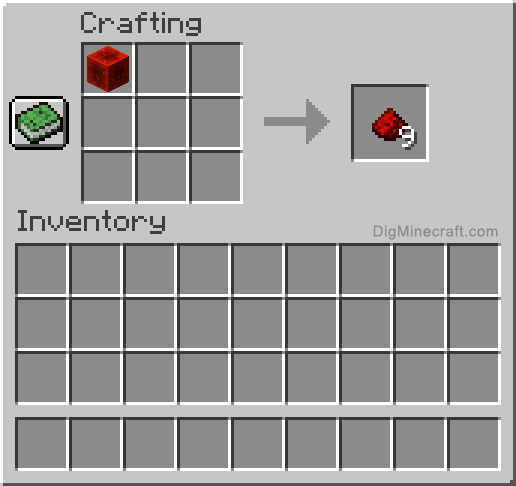 Crafting recipe for redstone dust