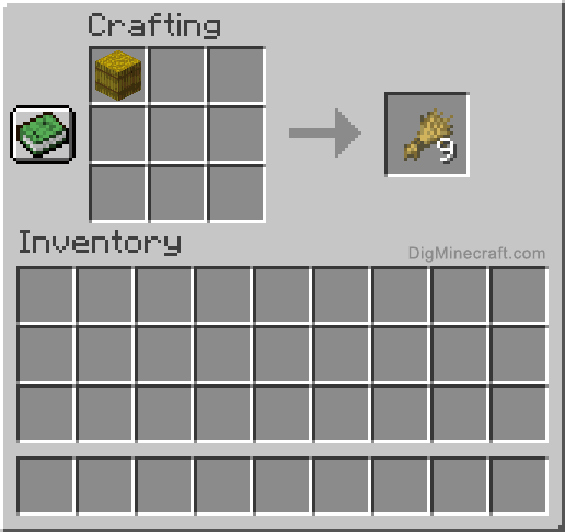 Crafting recipe for wheat