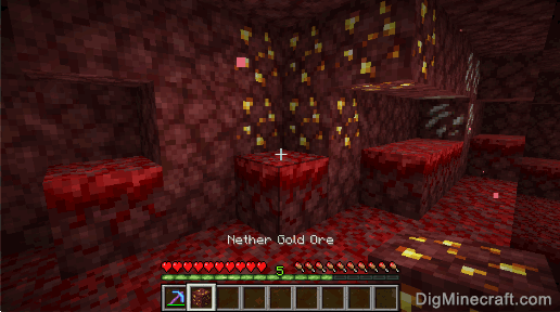 nether gold ore gathered