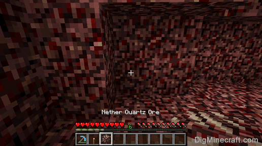 nether quartz ore gathered