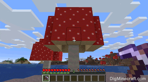 red mushroom block pickaxe