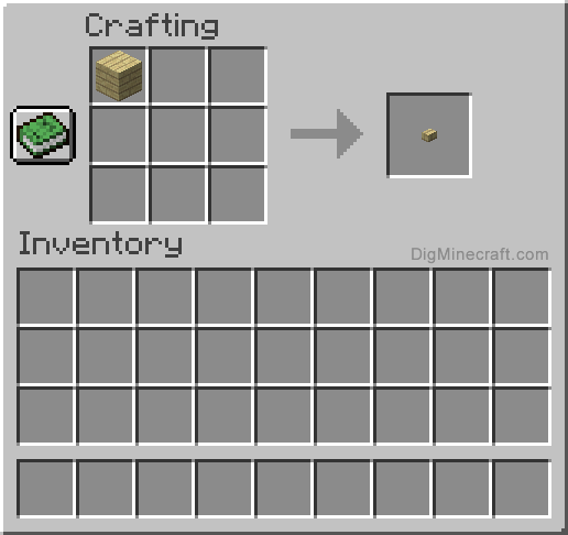 Crafting recipe for birch button