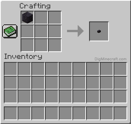 Crafting recipe for polished blackstone button