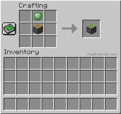 Crafting recipe for sticky piston
