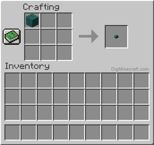 Crafting recipe for warped button