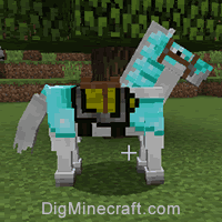 horse wearing diamond armor
