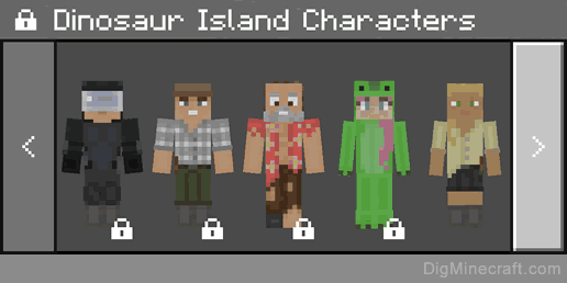 dinosaur island characters skin pack