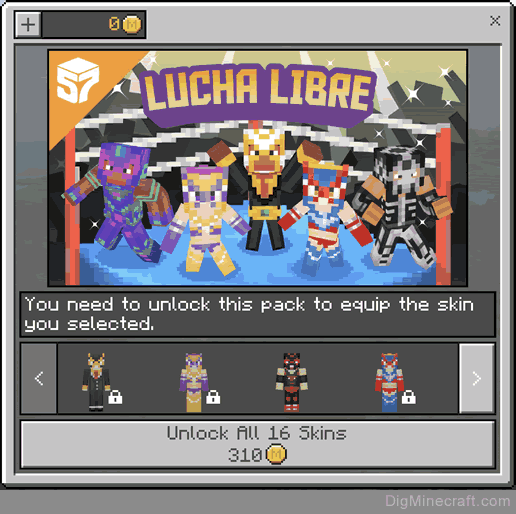 lucha libre skin pack in minecraft store