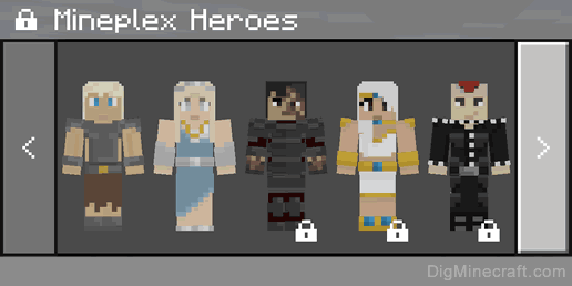 mineplex heroes skin pack